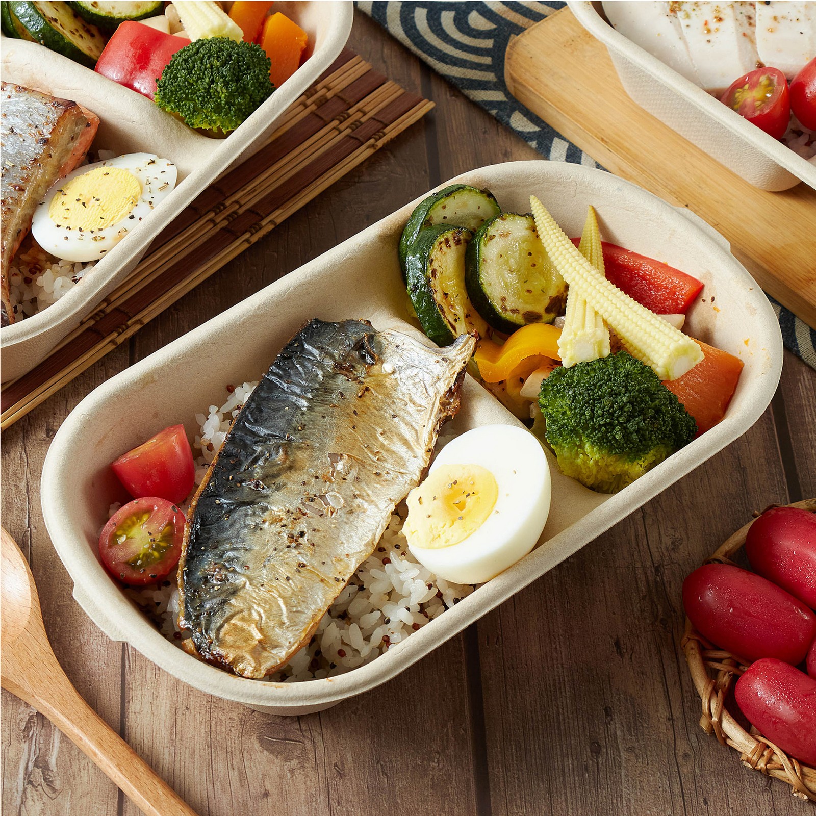 日式烤鯖魚藜麥飯,健康餐,低卡餐,健康便當,營養餐盒,烤鯖魚,藜麥飯